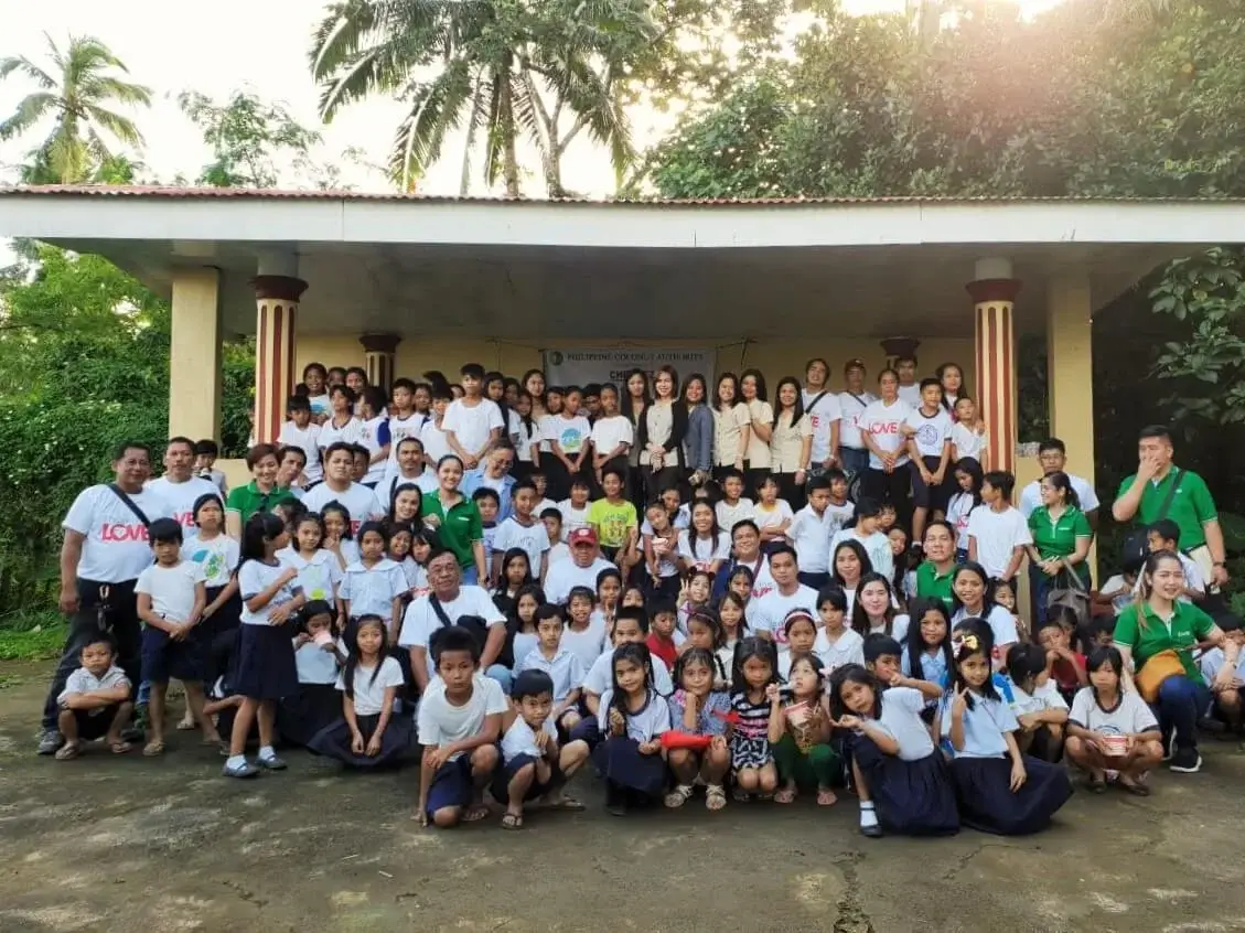 Group photo of students and teachers in Lucban, Quezon